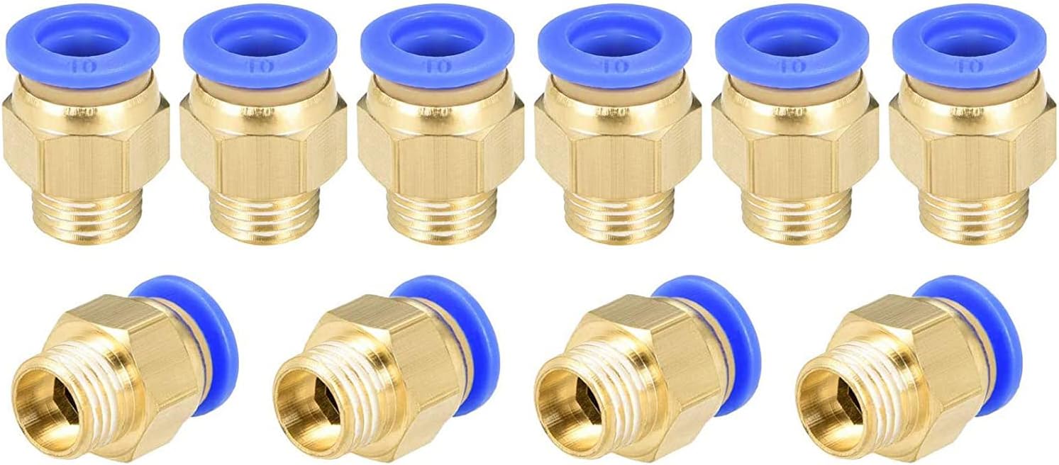 PC10-02 — 10mm Tube × 1/4 BSP Male Push Connector (×10)